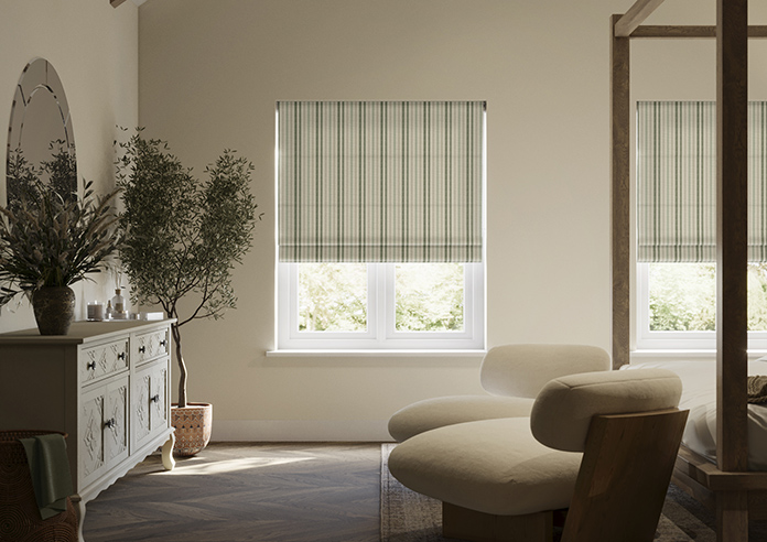 Emily Bond Cornish Stripe, Fern - Roman Blind - Image 3